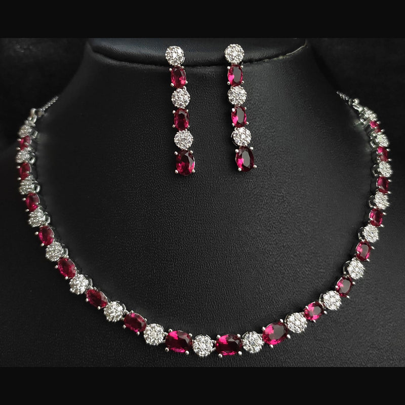 Manisha Jewellery American Diamond Necklace Set