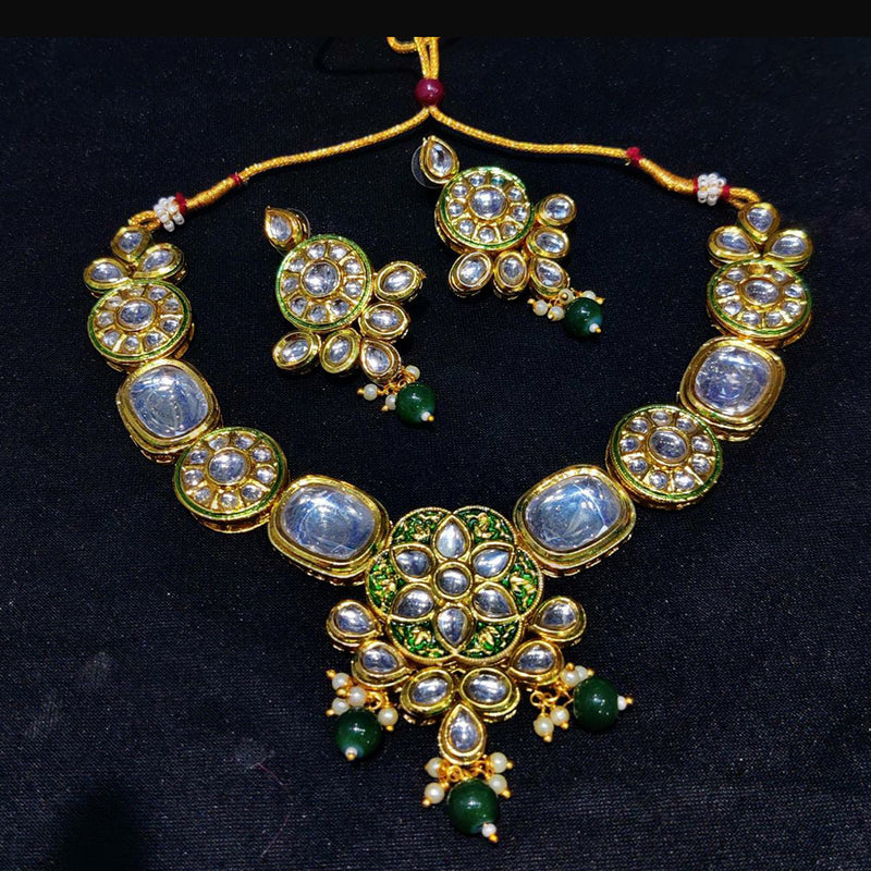 Manisha Jewellery Gold Plated Kundan Necklace Set