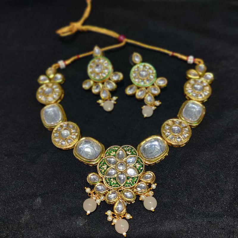 Manisha Jewellery Gold Plated Kundan Necklace Set