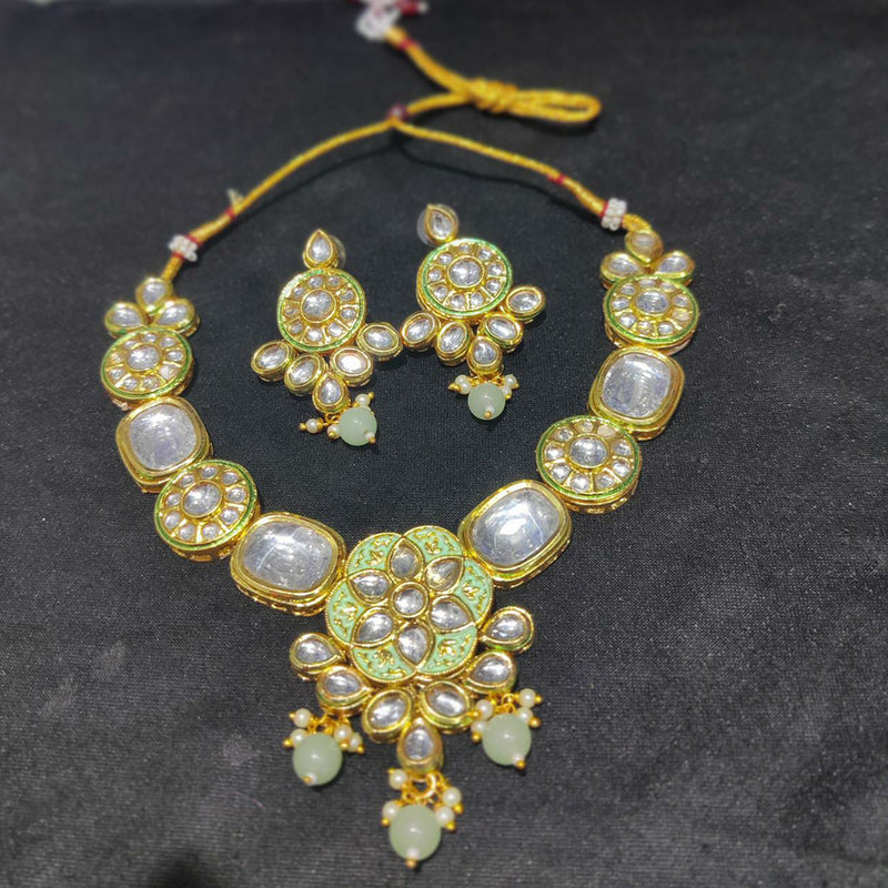 Manisha Jewellery Gold Plated Kundan Necklace Set