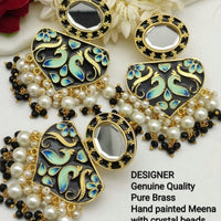 Manisha Jewellery Meenakari & Kundan Earrings With Maangtikka