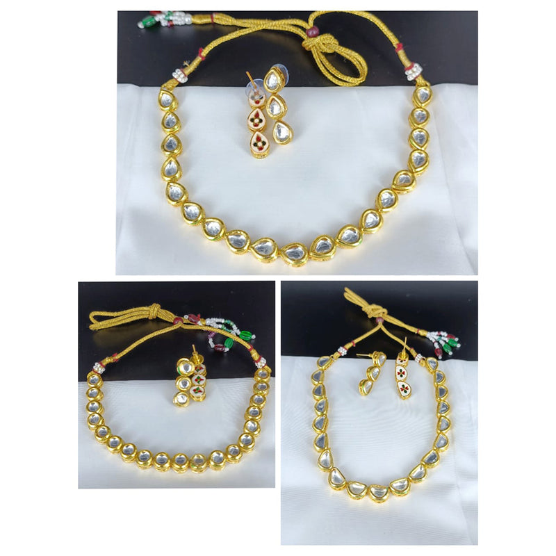 Manisha Jewellery Gold Plated Kundan Necklace Set