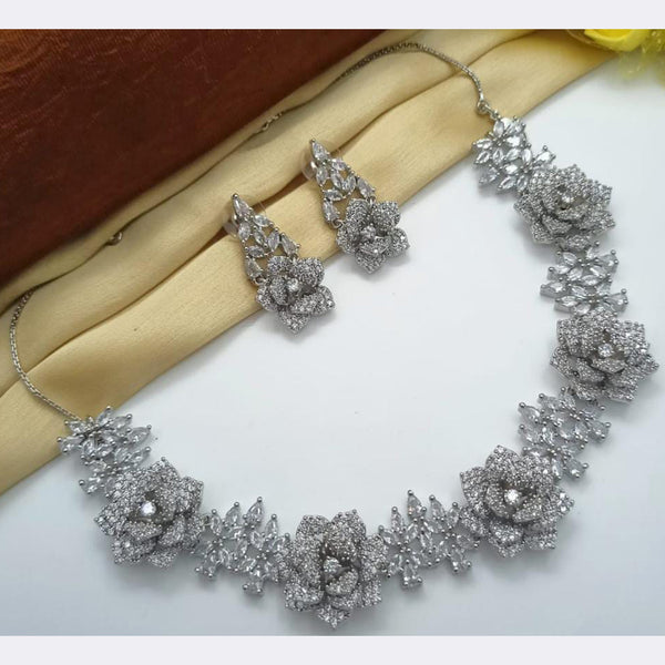 Manisha Jewellery American Diamond Necklace Set