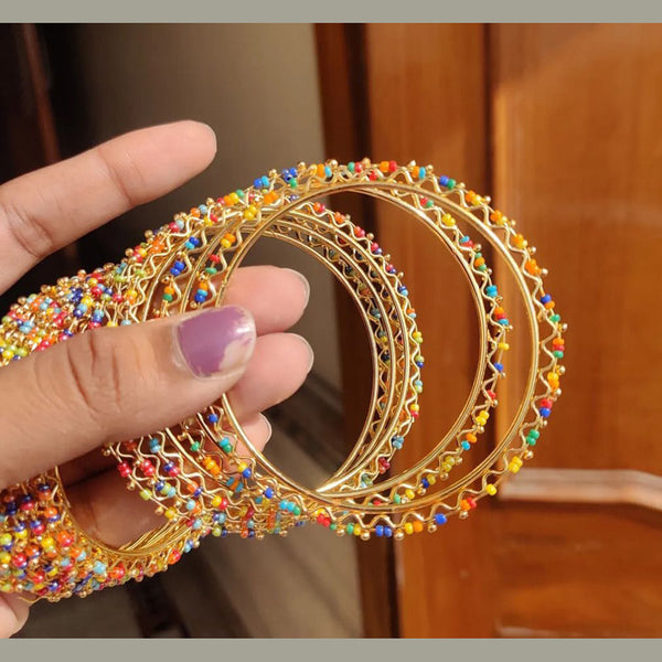 Manisha Jewellery Gold Plated Beads Bangles Set