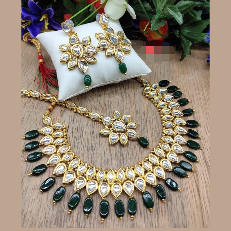 Manisha Jewellery Gold Plated Kundan Stone Necklace Set