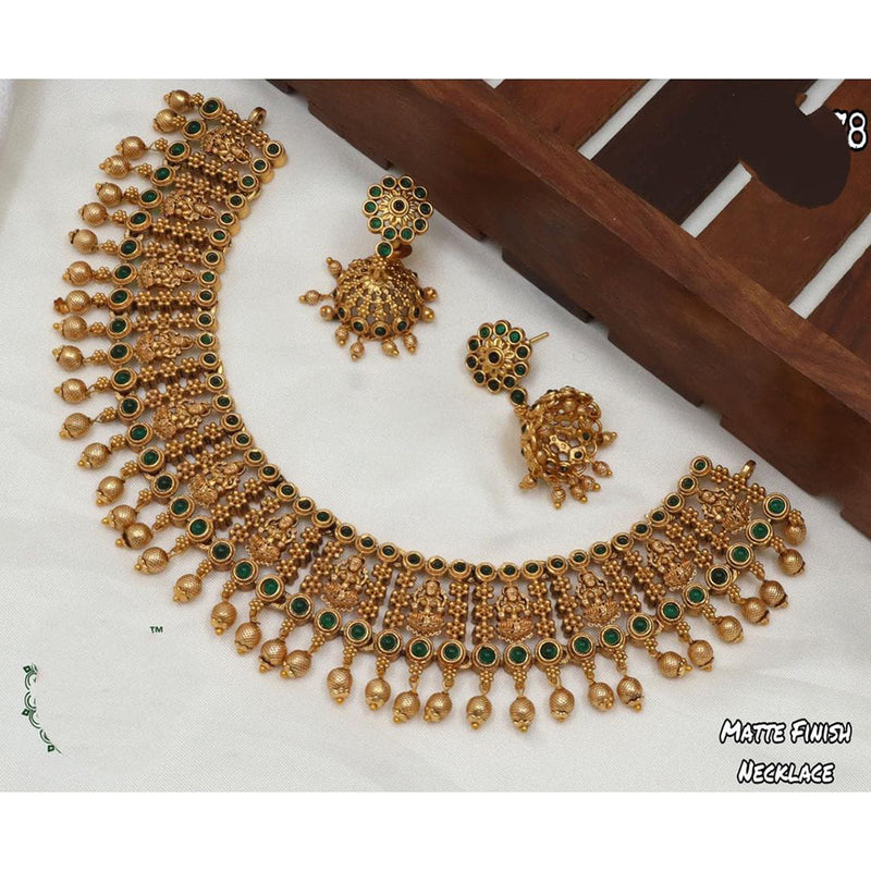 Manisha Jewellery Pearl Gold Plated Choker Necklace Set