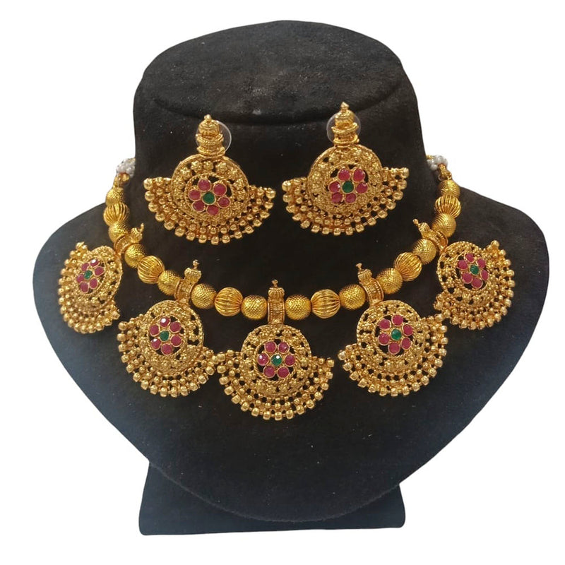 Manisha Jewellery Gold Plated Necklace Set