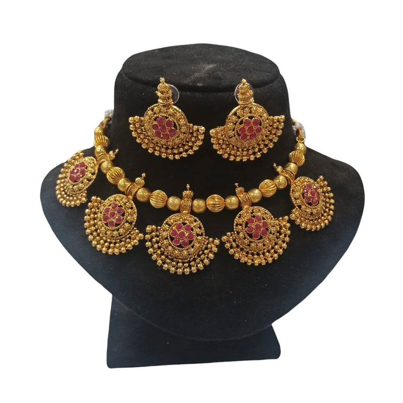 Manisha Jewellery Gold Plated Necklace Set