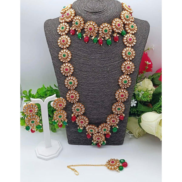 Manisha Jewellery Gold Plated Kundan Stone Bridal Jewellery Set