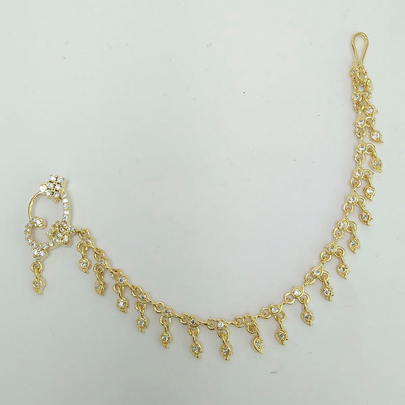 Manisha Jewellery Gold Plated Austrian Stone Chain Nose Ring
