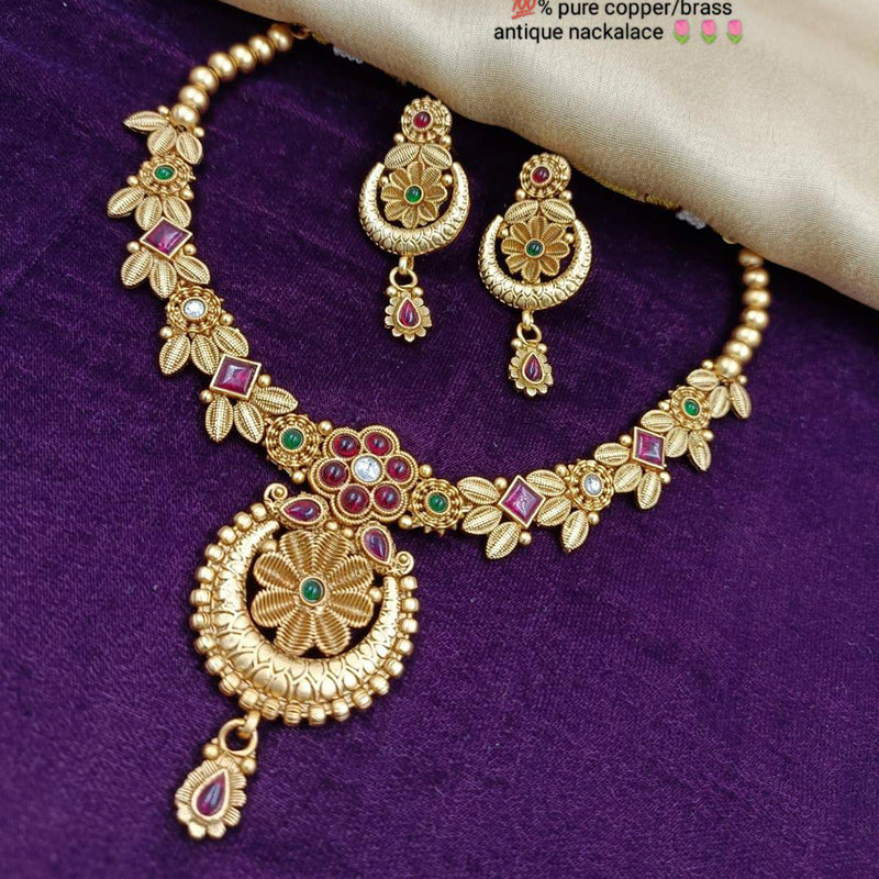 Manisha Jewellery Gold Plated Traditional Necklace Set