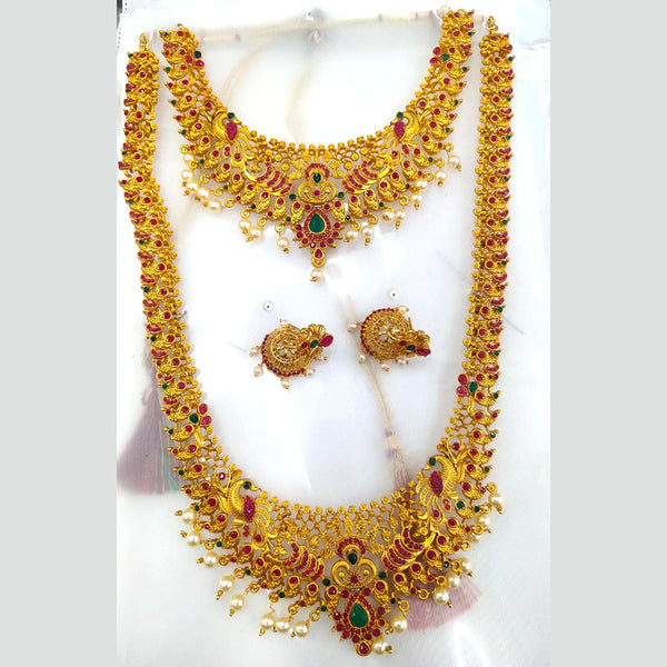 Manisha Jewellery Gold Plated Traditional Necklace Set