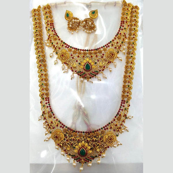 Manisha Jewellery Gold Plated Traditional Necklace Set