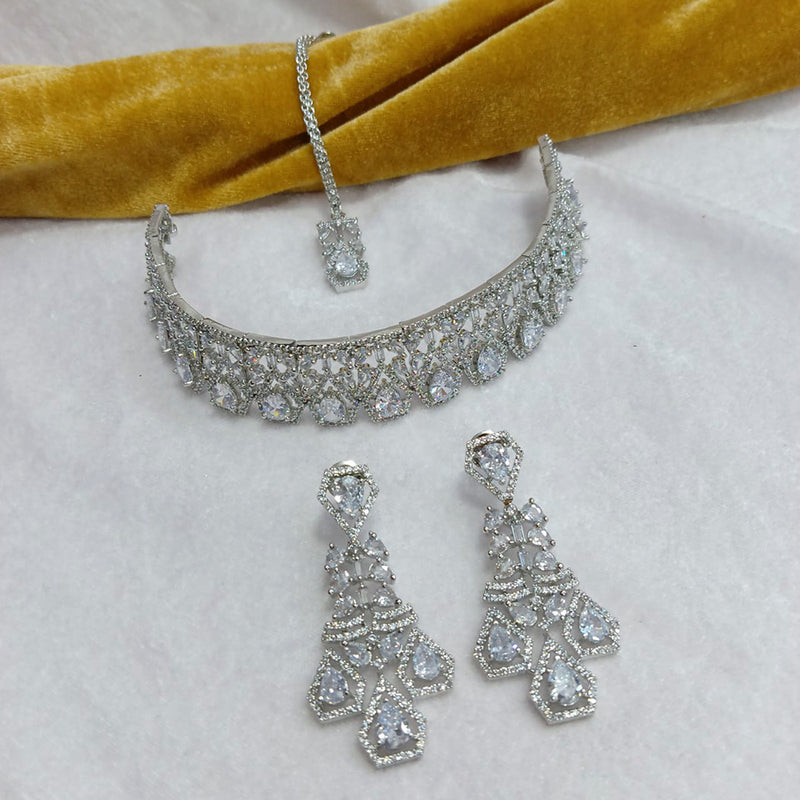 Manisha Jewellery American Diamond Necklace Set