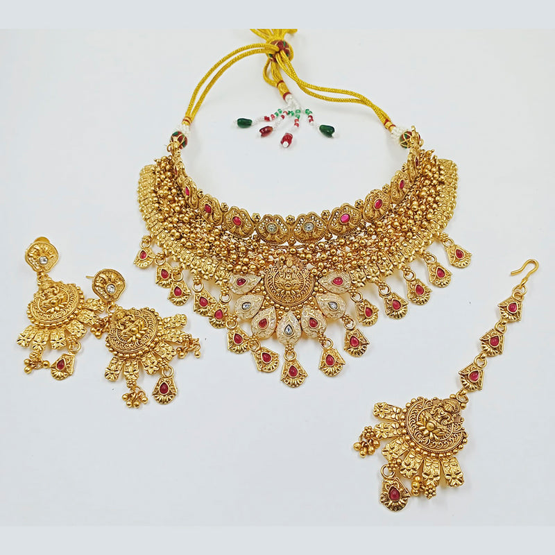 Manisha Jewellery Pota Stone Necklace Set