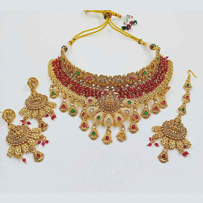 Manisha Jewellery Pota Stone Necklace Set