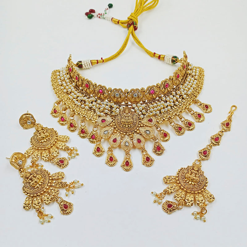 Manisha Jewellery Pota Stone Necklace Set