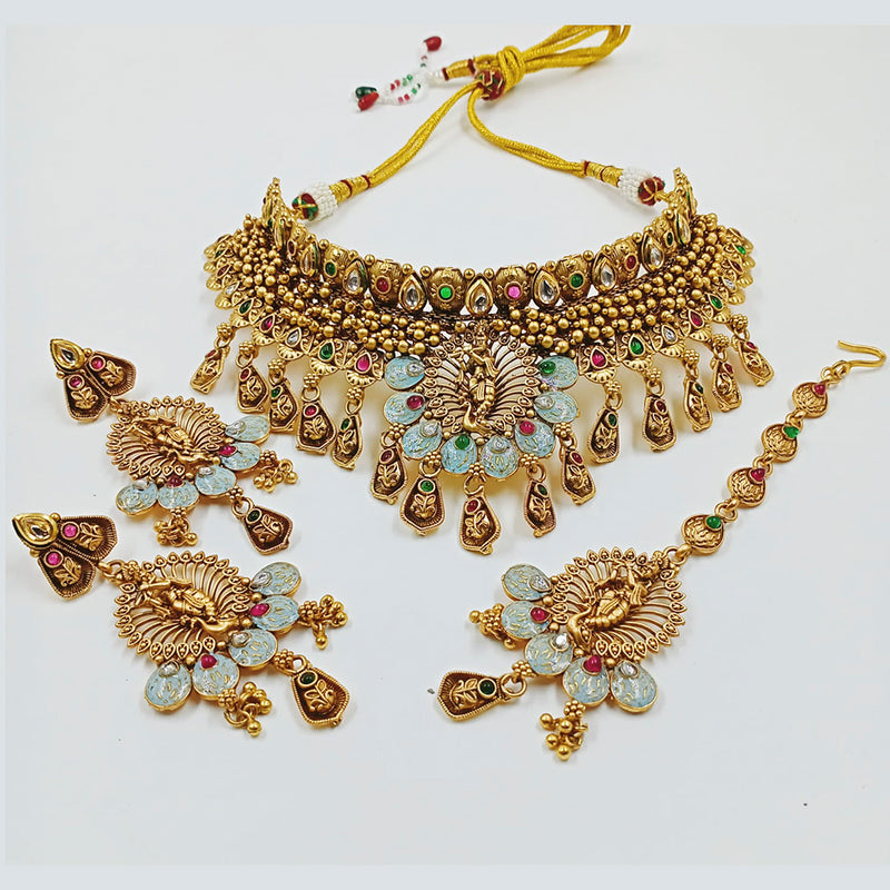 Manisha Jewellery Pota Stone Necklace Set