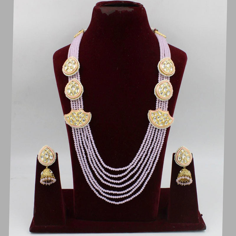 Manisha Jewellery Kundan Stone Gold Plated  Necklace Set