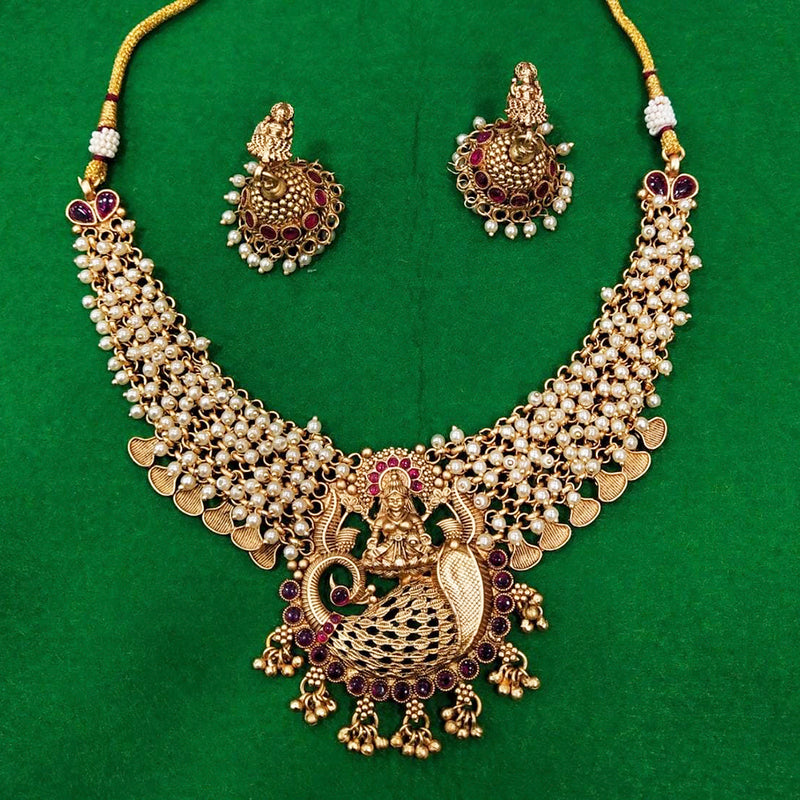 Manisha Jewellery Pota Stone Choker Necklace Set