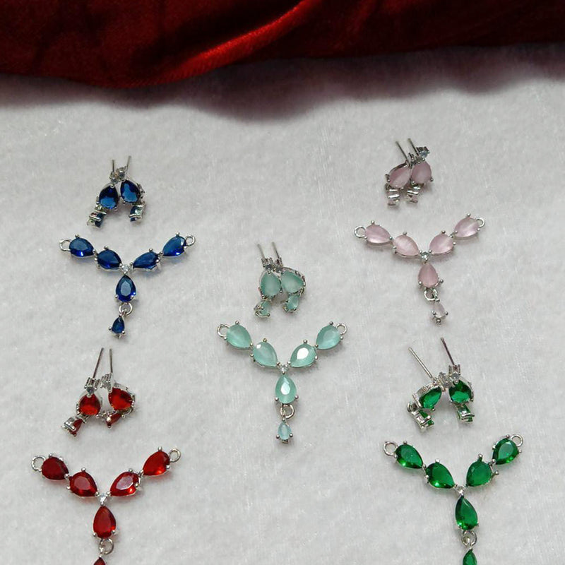 Manisha Jewellery American Diamond Pendant Set