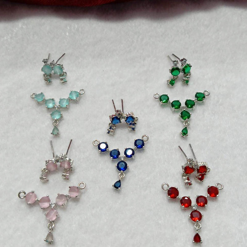 Manisha Jewellery American Diamond Pendant Set