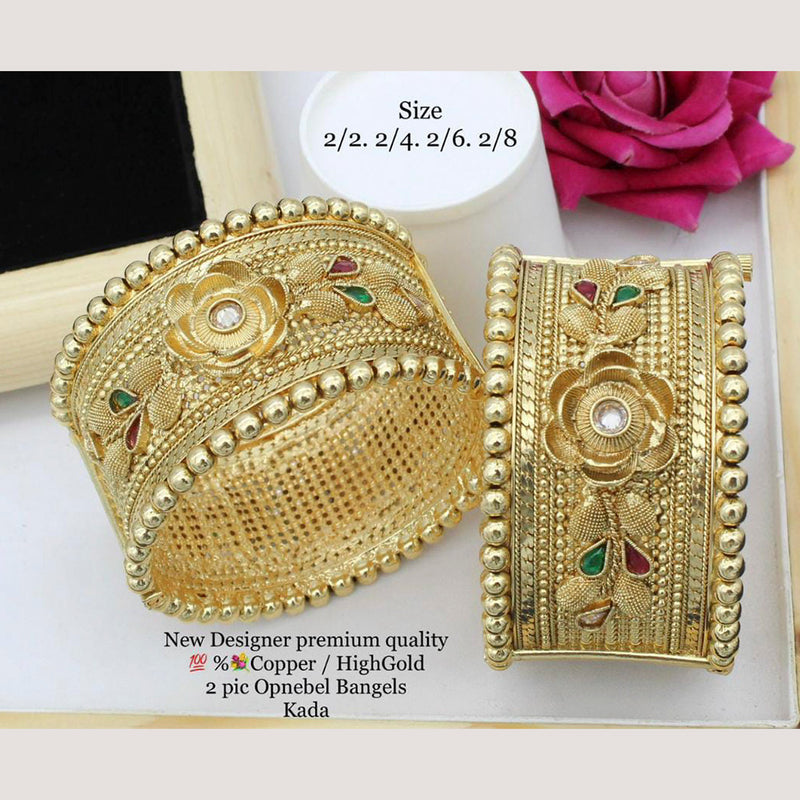 Manisha Gold Plated Copper Bangles Set