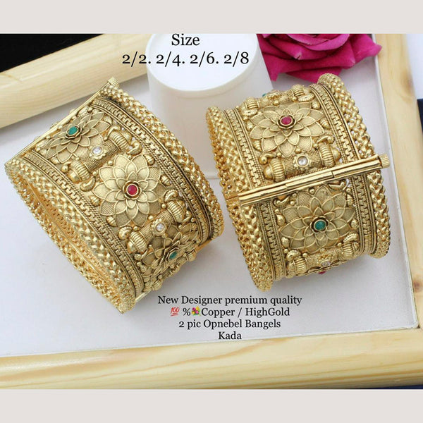 Manisha Gold Plated Copper Bangles Set