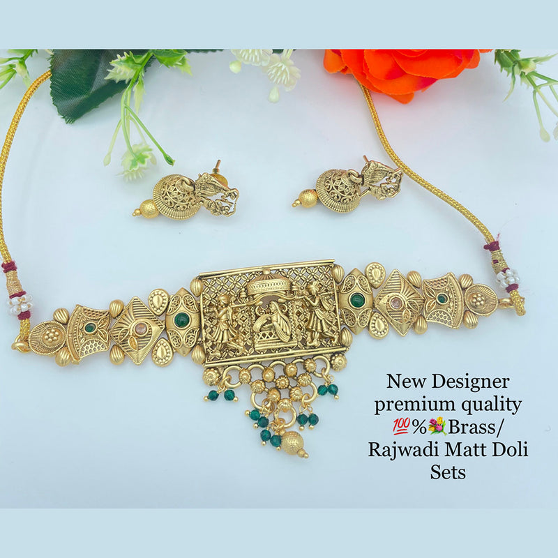 Manisha Jewellery Rajwadi Matte Doli Necklace Set