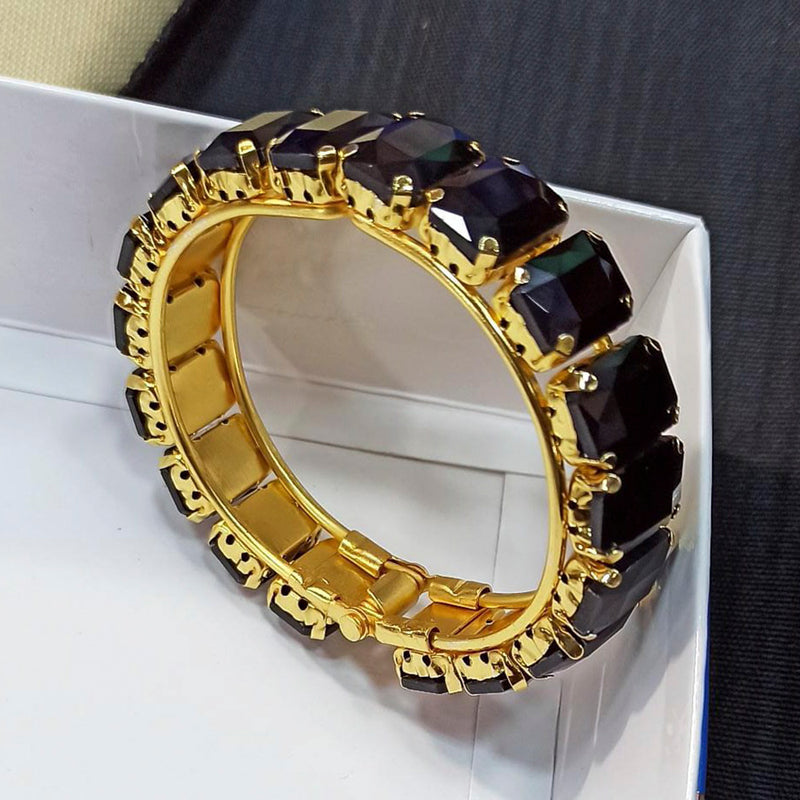 Manisha Gold Plated Crystel Stone Openable Kada