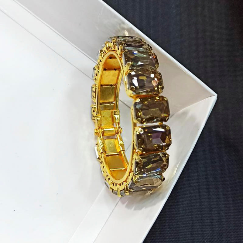 Manisha Gold Plated Crystel Stone Openable Kada