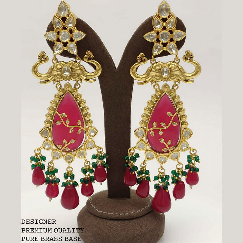 Manisha Jewellery Kundan Stone Dangler Earrings