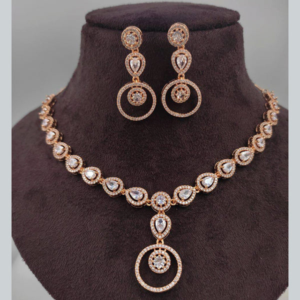 Manisha Jewellery Ad Stone Gold Plated  Necklace Set