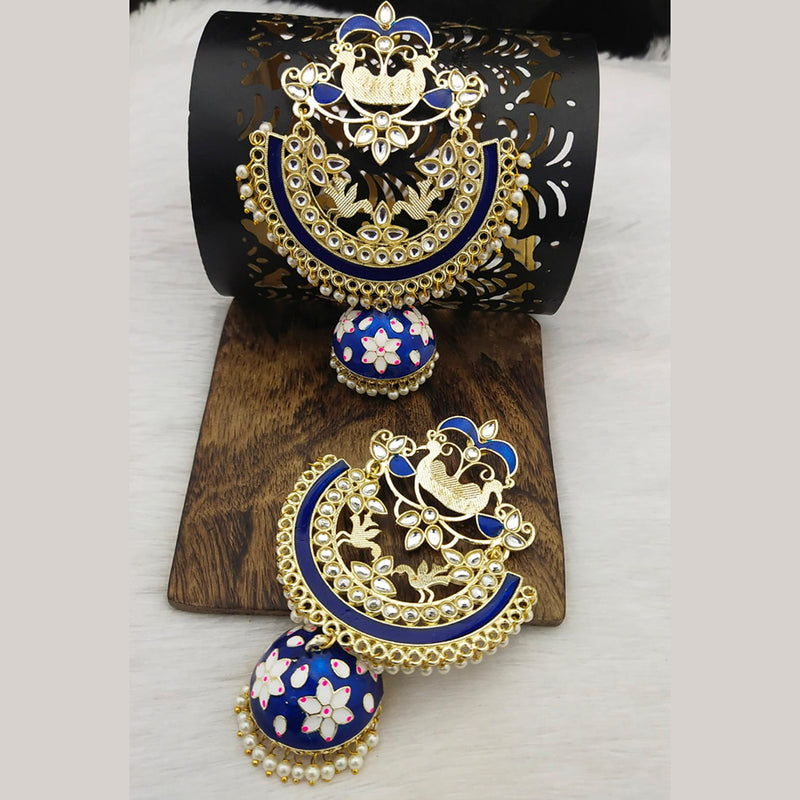 Manisha Jewellery Kundan Stone & Meenakari Dangler Earrings