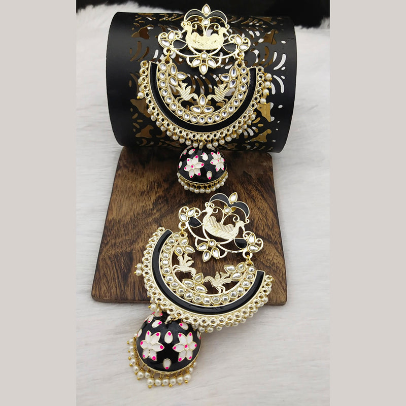 Manisha Jewellery Kundan Stone & Meenakari Dangler Earrings