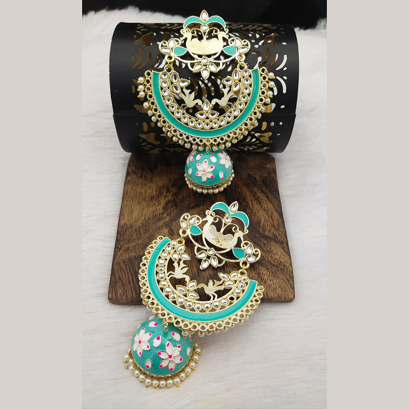 Manisha Jewellery Kundan Stone & Meenakari Dangler Earrings