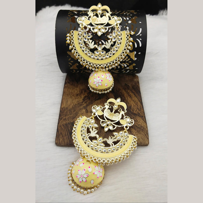 Manisha Jewellery Kundan Stone & Meenakari Dangler Earrings