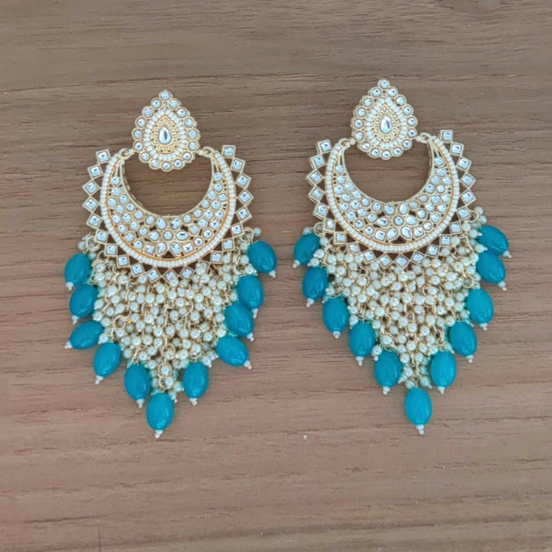 Manisha Jewellery Gold Plated Kundan Stone Dangler Earrings