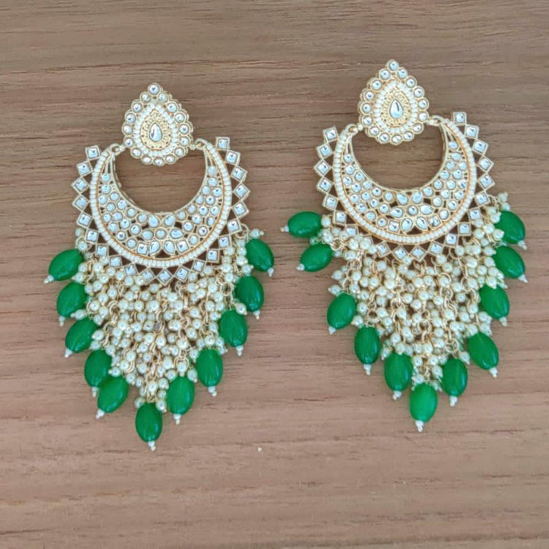 Manisha Jewellery Gold Plated Kundan Stone Dangler Earrings