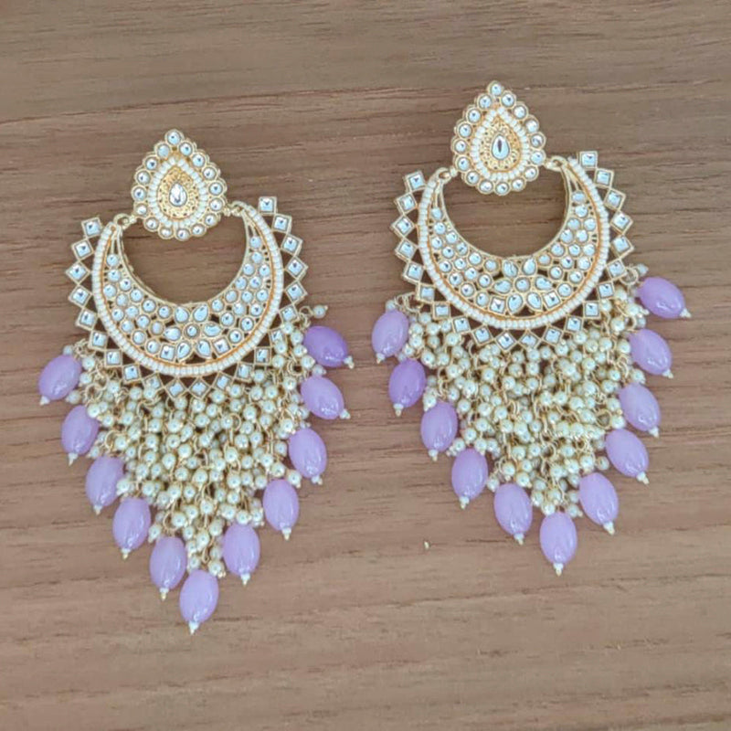 Manisha Jewellery Gold Plated Kundan Stone Dangler Earrings