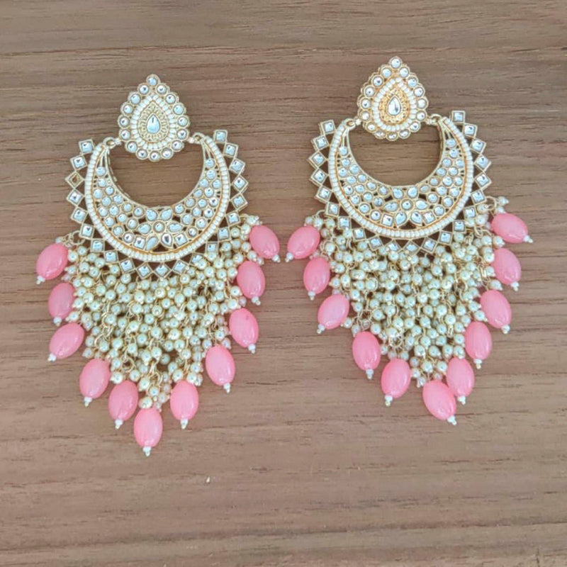 Manisha Jewellery Gold Plated Kundan Stone Dangler Earrings