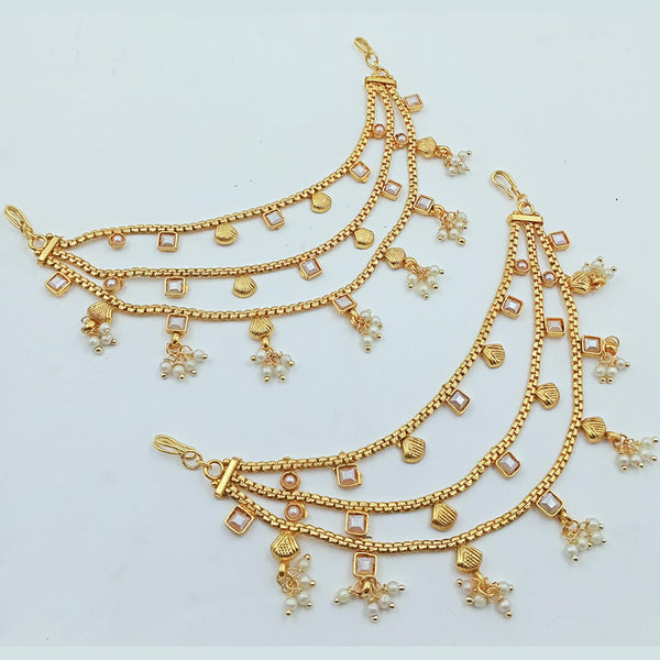 Manisha Jewellery Gold Plated Pota Stone Kan Chain
