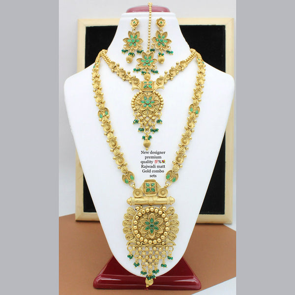 Manisha Jewellery Gold Plated Pota Stone Bridal Set