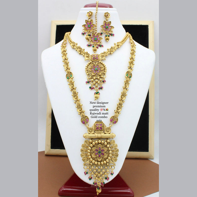 Manisha Jewellery Gold Plated Pota Stone Bridal Set
