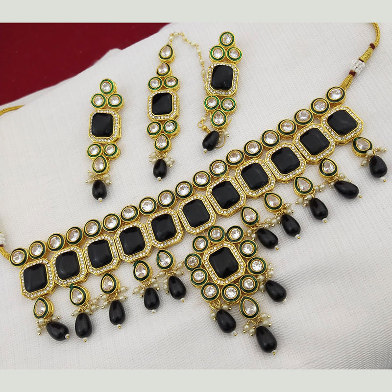 Manisha Jewellery Gold Plated Kundan Stone Choker Necklace Set