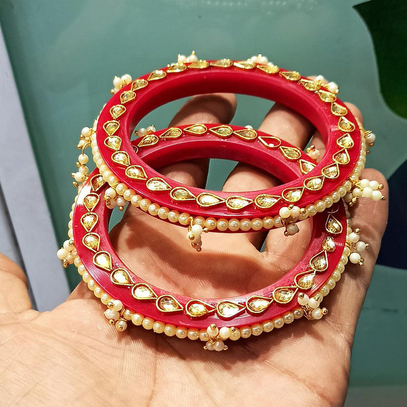 Manisha Jewellery Gold Plated Acrylic Bangle Set