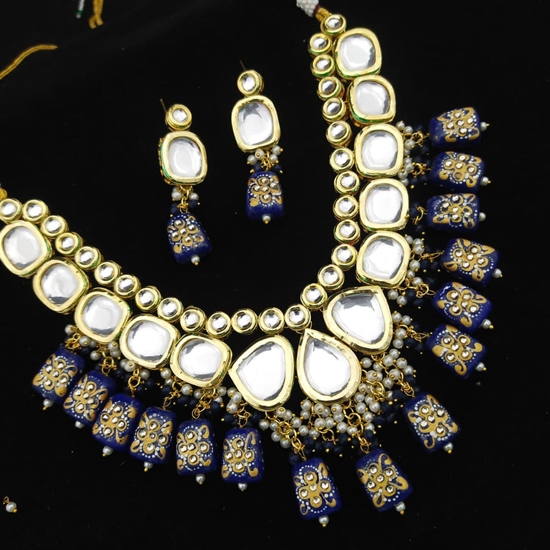 Manisha Jewellery Gold Plated Kundan Stone Necklace Set