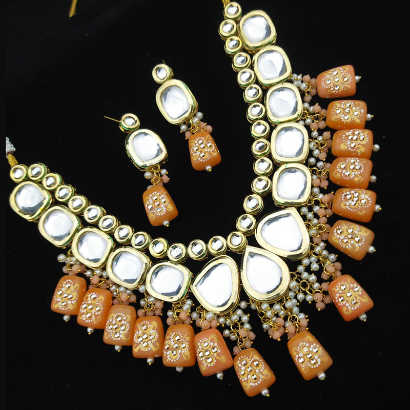 Manisha Jewellery Gold Plated Kundan Stone Necklace Set