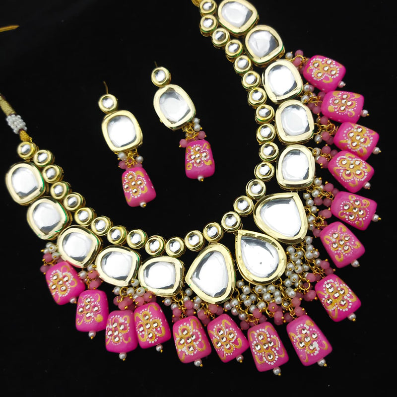 Manisha Jewellery Gold Plated Kundan Stone Necklace Set