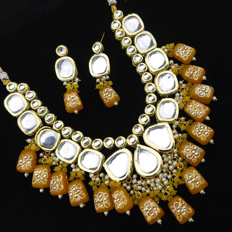 Manisha Jewellery Gold Plated Kundan Stone Necklace Set